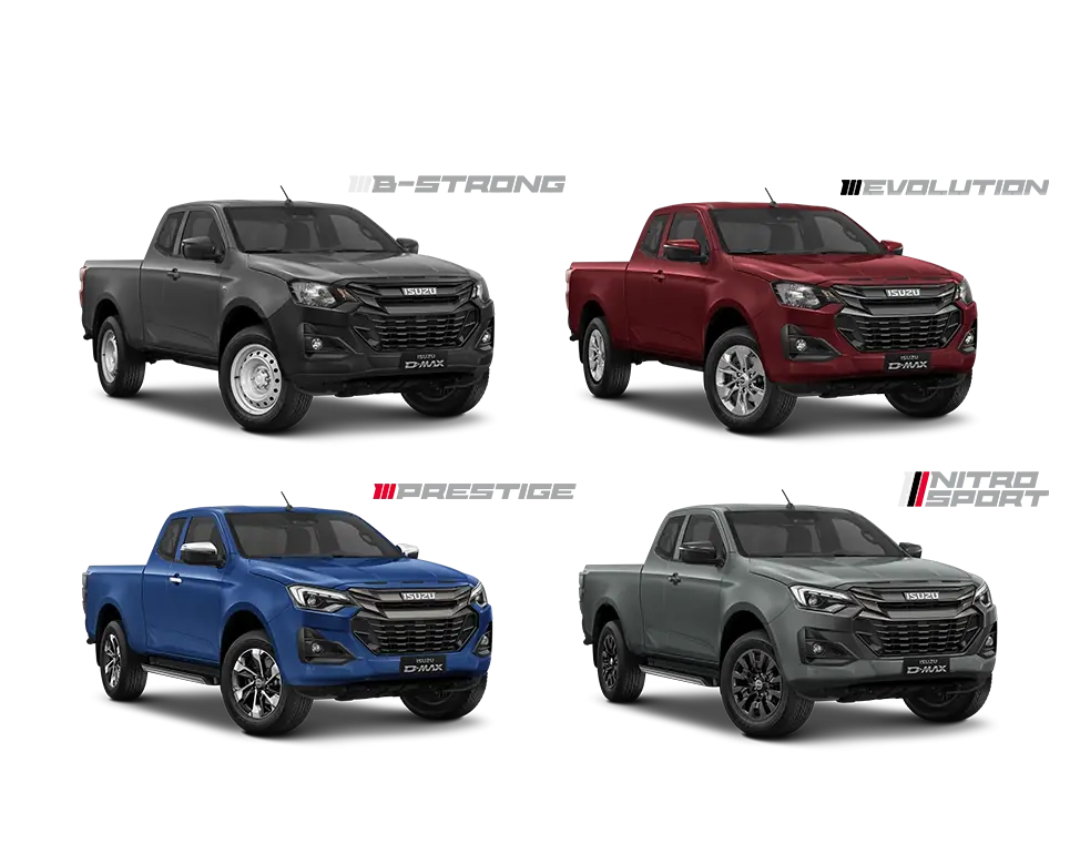 Gamme Isuzu D-MAX Space MY26 : B-Strong, Evolution, Prestige, Nitro Sport